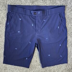Greyson Shorts Men 36 Blue‎ Montauk 10” Stretch Performance Golf Chino Preppy